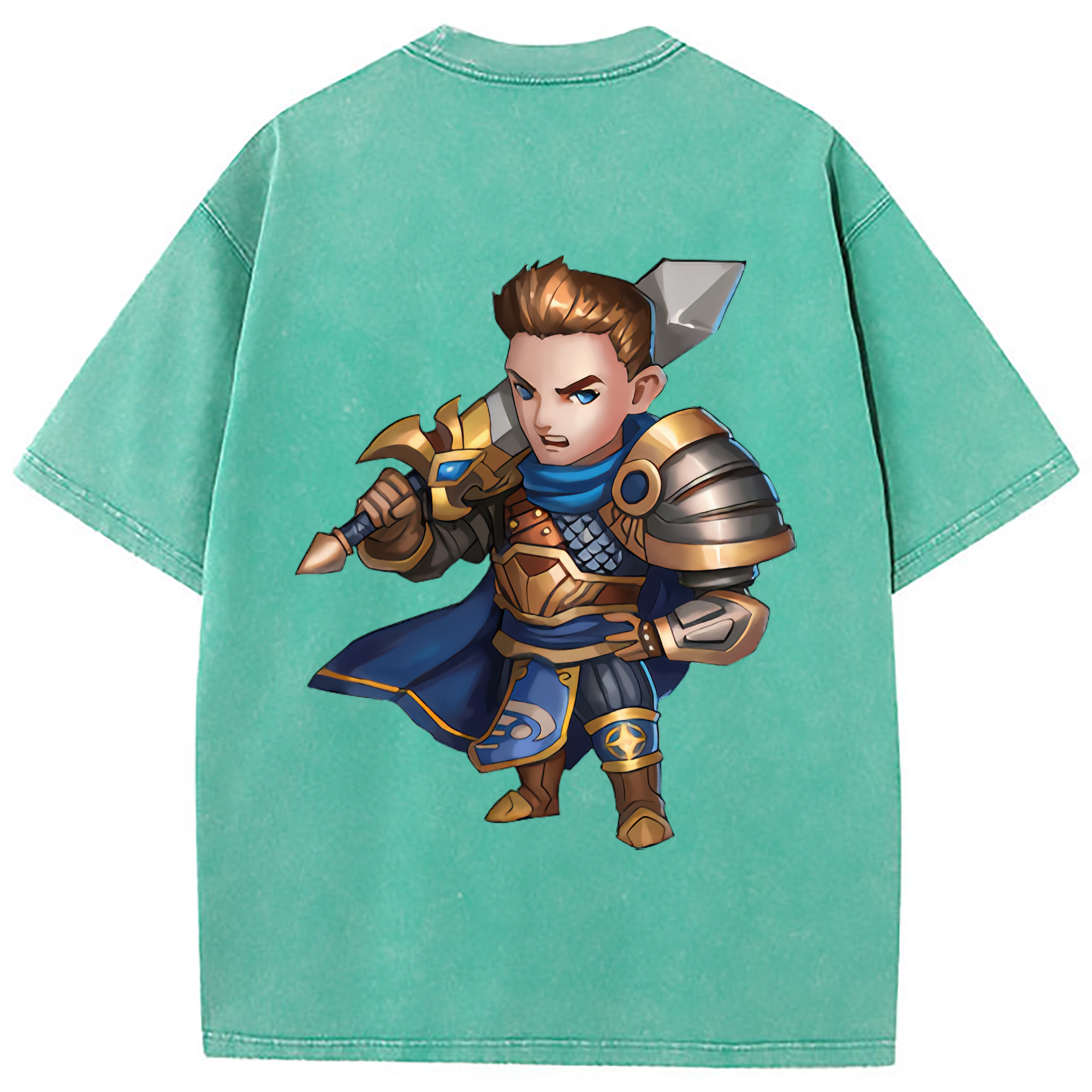 （画像用） リーグ・オブ・レジェンド League of Legends LOL 綿100% ヴィンテージ風 半袖Tシャツ（背面プリント）